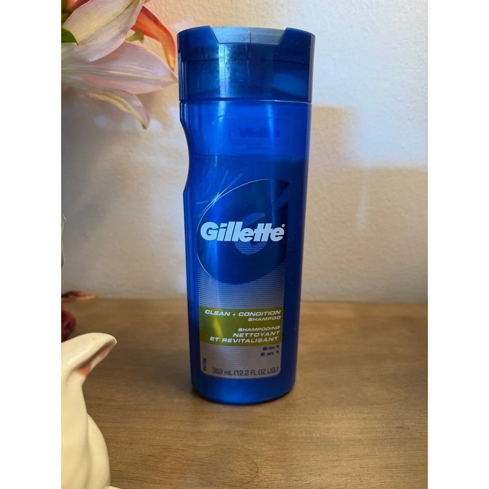 Gillette Clean + Condition - SHAMPOO 12.2oz Nettoyant NEW OLD STOCK DISCONTINUED